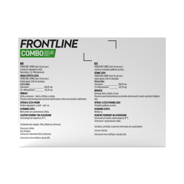 Frontline Combo dog back